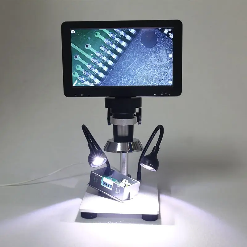 Strokovno USB Digitalni Mikroskop 1200X LED 12MP Elektronski Mikroskop Endoskop Zoom Fotoaparat Lupa Za PCB Telefon Popravila