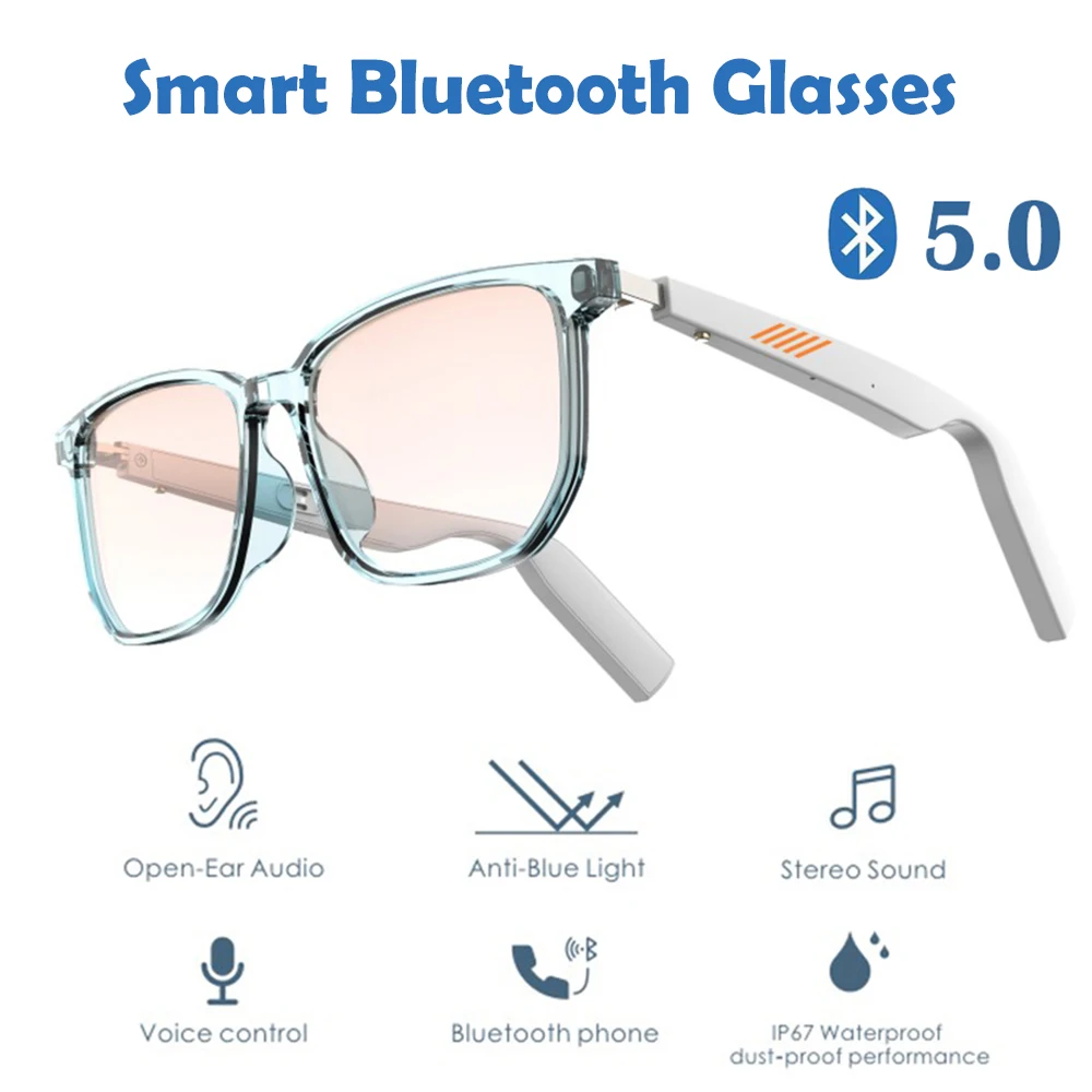 TCW01 Smart Bluetooth Očala Glasbe Očala IP67 Nepremočljiva in Dustproof Glasovni Nadzor Bluetooth 5.0 Modra Svetloba Dokaz Očala