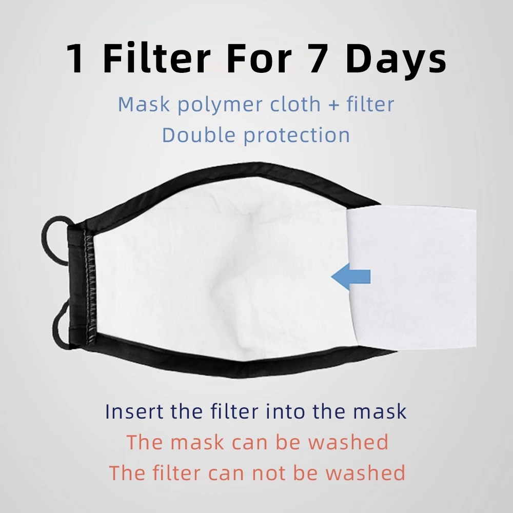 Maske Stroj Za Večkratno Uporabo, Za Zaščito Filter Črno Beli Modi Bombaž Dustproof Anti Masko Za Prah Usta Odraslih Poletje