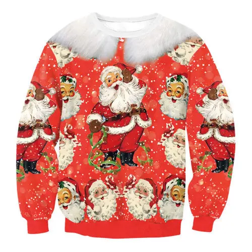 Božič Sweatershirt Moški Ženske Santa Božič Božič Novost Grda Topel Pulover Ženski Zgornji Deli Oblačil Nov Prihod Stilsko Unisex
