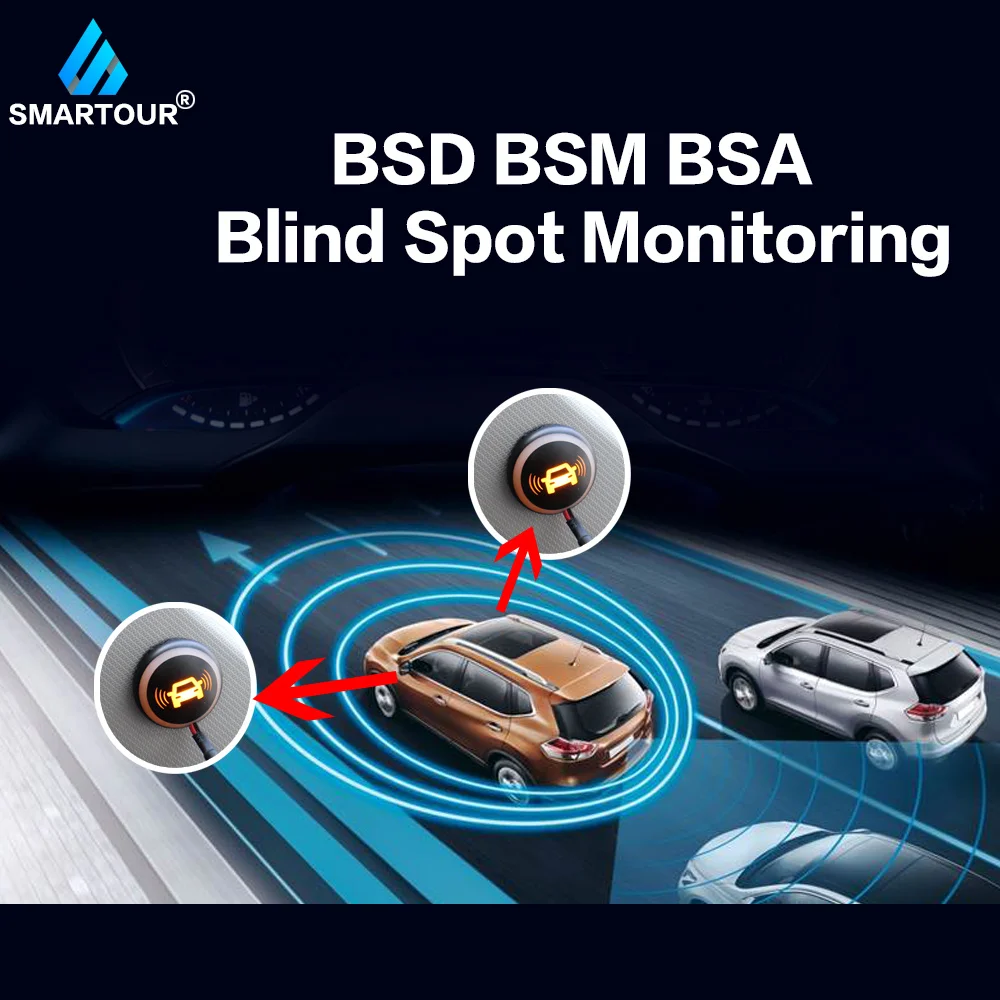 Smartour Avto Blind Spot Ogledalo Radarski Sistem za Zaznavanje BSD BSA BSM Mikrovalovna Blind Spot Monitor Radar Detektorji z alarmom