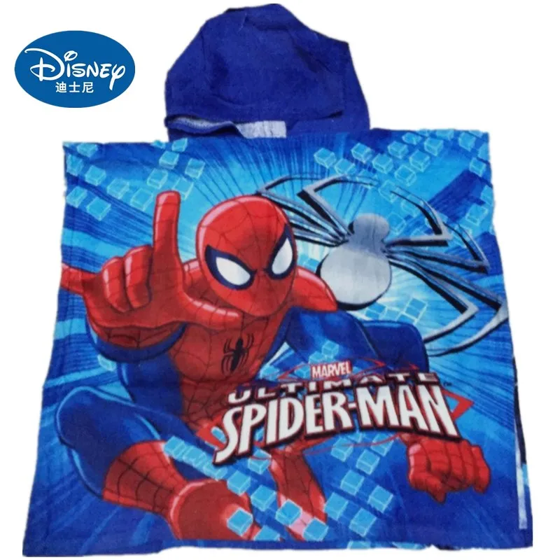Disney 60x120cm Otrok Bombaž Risanka Spiderman, Zamrznjeno, Elsa, Ana Avtomobilov frotir baby boy girl plaža brisačo plašč brisačo darilo