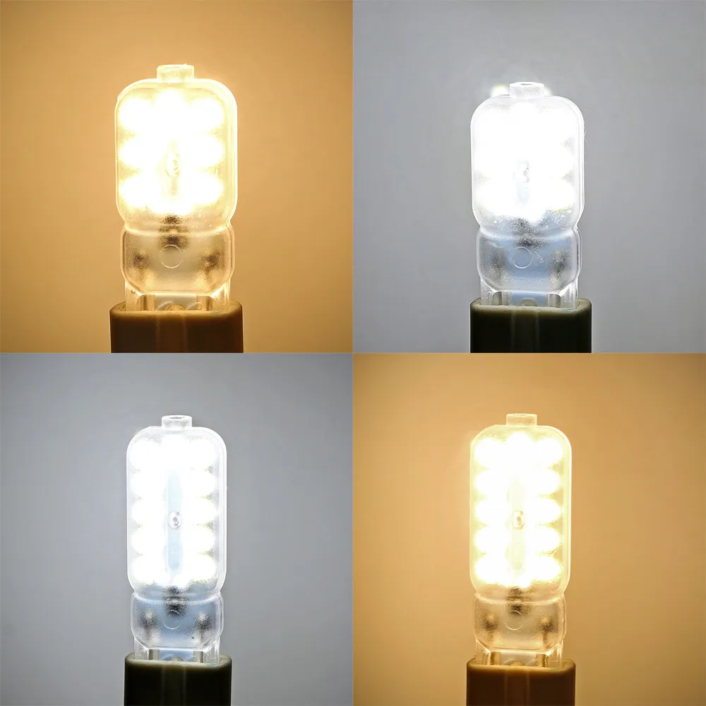 1Set 5/10PCS G9 2.5 3.5 W W LED Kapsula Led Žarnice Zamenjajte Halogenska Luč Svetilke 2835 SMD 220V/110V Dekor LED Spot Luči Pregleden