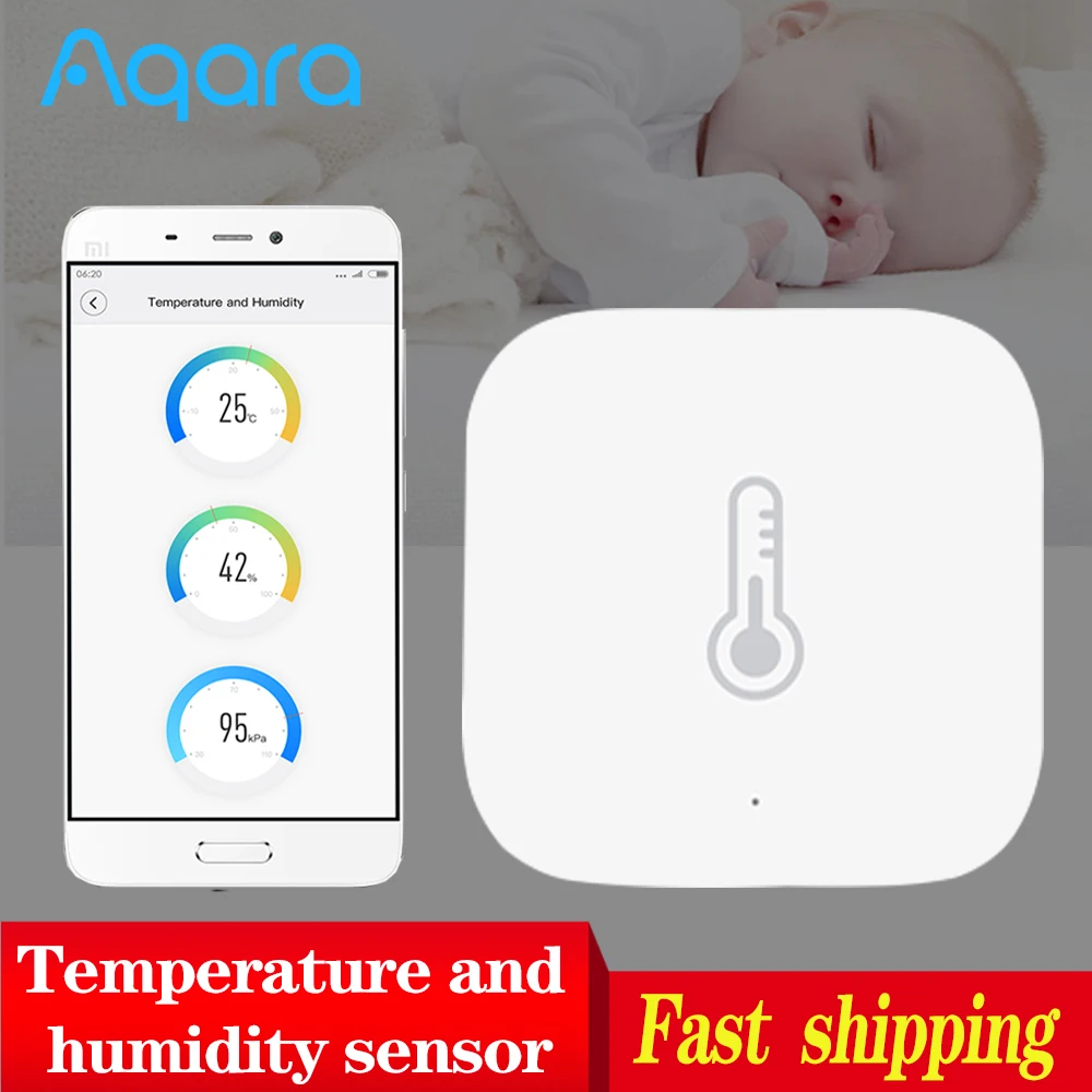 Aqara Temperatura Vlažnost Senzor Smart Okolje Zračnega Tlaka zigbee Brezžični Senzor Temperature Za Xiaomi IOS APP, Nadzor