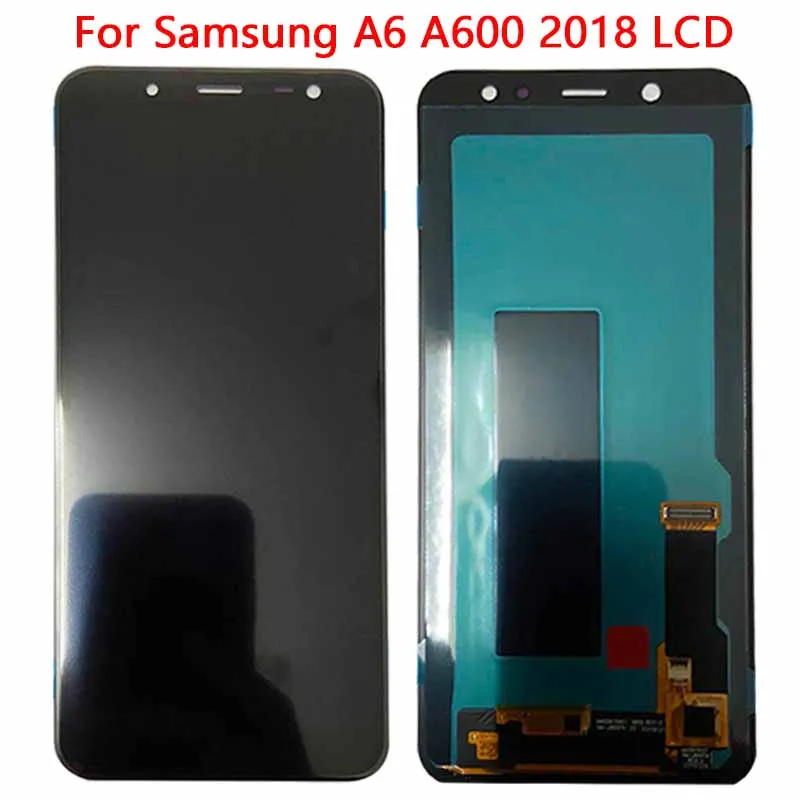 Super AMOLED A6 LCD zaslon Za SAMSUNG Galaxy A6 2018 A600 A600F A600FN Zaslon LCD z, Zaslon na Dotik, Računalnike Skupščine