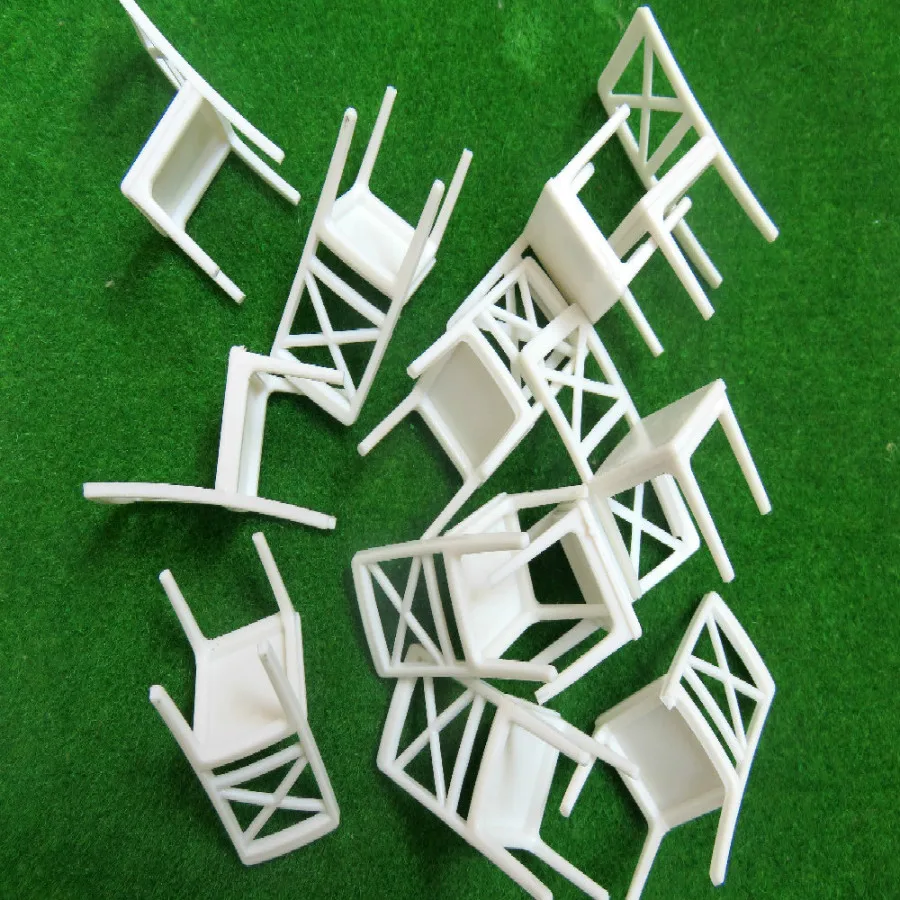 20pcs 1/20 1/25 1/30 ABS Plastike Miniaturni Model Stol DIY Gradbeni Pesek Tabela Scene Proizvodnjo Materialov Notranje Pohištvo