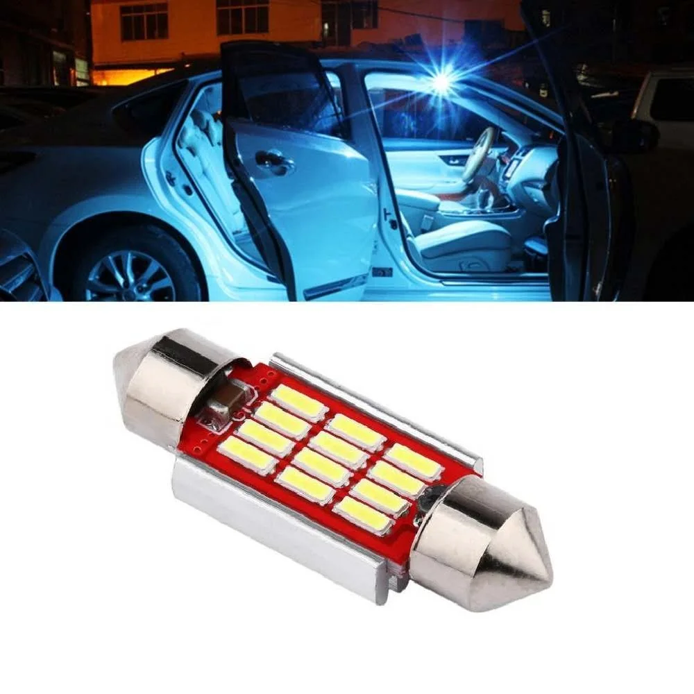 EURS 31mm 36 mm 39 mm 41mm bela Festoon LED Žarnica Svetlobo 4014 SMD Canbus Napak Auto Notranje zadeve Doom Svetilka 12V avto luči za branje