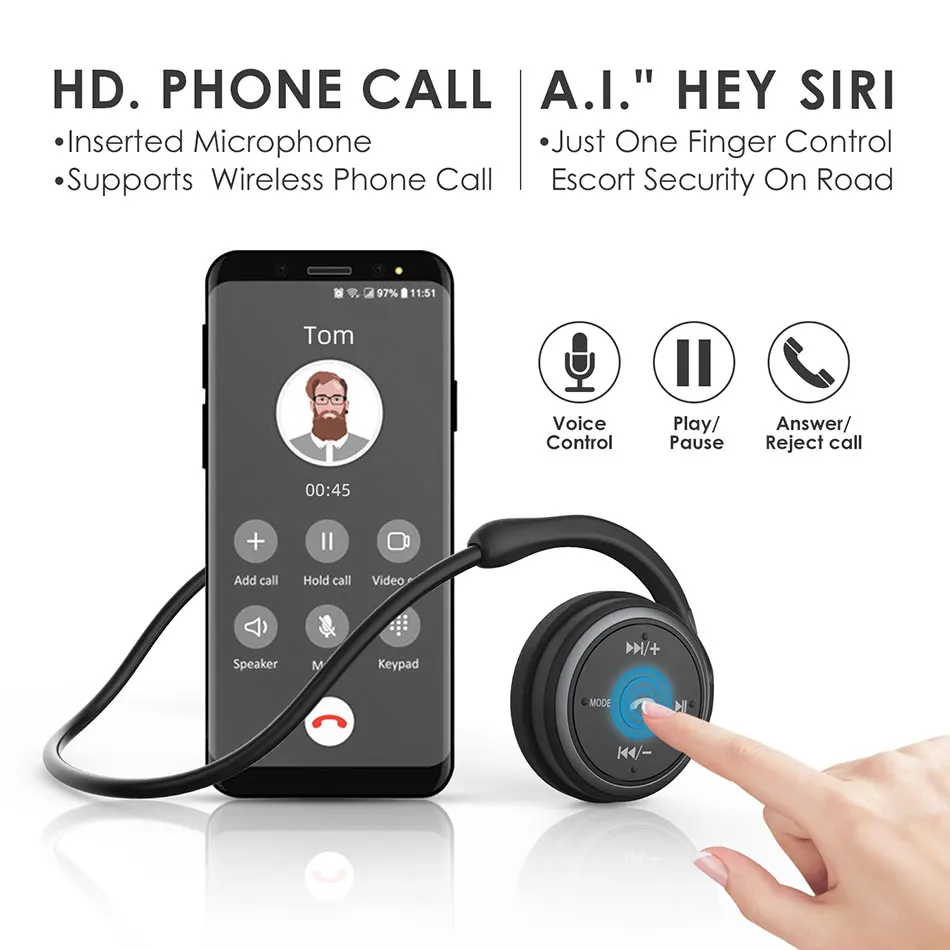 Bluetooth 5.0 Šport Teče Prenosne Slušalke Brezžične Slušalke z Mikrofonom za Prostoročno Klicanje Brezžična Neckband MP3 Predvajalnik
