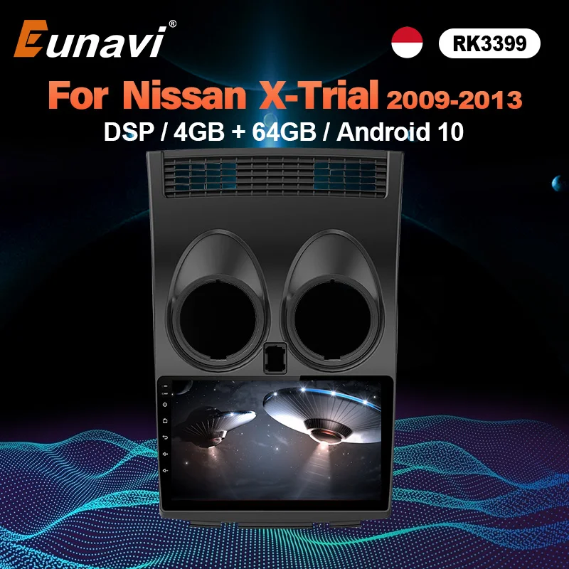 Eunavi 2 Din Android 10 Avto Multimedijski Predvajalnik Za Nissan Qashqai X-SOJENJA 2008-4G 64 G 8 Jeder WIFI GPS Stereo Radio št DVD