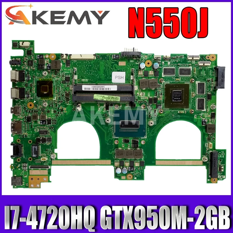 Original N550JX mainboard ZA ASUS N550JV N550JK G550JX N550J Prenosni računalnik z matično ploščo W/ I7-4720HQ/4700HQ GTX950M-2GB-GPU