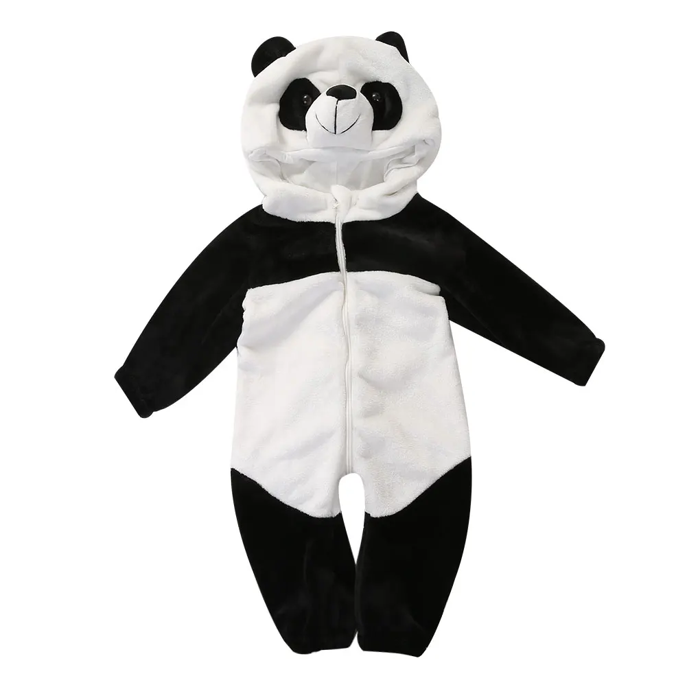 2020 Moda Baby Fantje Dekleta Ropmers Otroci Toplo Panda Živali Pižamo Splošno Malčka Zgostitev Sleepwear Oblačila Baby Jumpsuit0-3Y