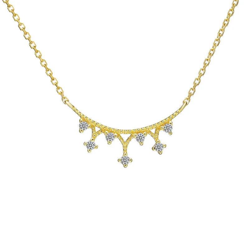 Svetloba nakit pogodbeno moda Sedem-Star cirkon ogrlica za ženske s925 čistega srebra ovratnik določa nove verige nakit Dodatki