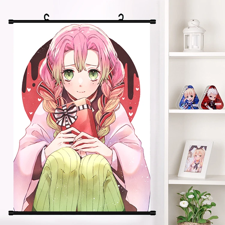 2020 Vroče Anime Kanroji Mitsuri Demon Slayer Kimetsu ne Yaiba Steno, se Pomaknite Zidana Plakat Steni Visi Plakat Otaku Home Decor Art