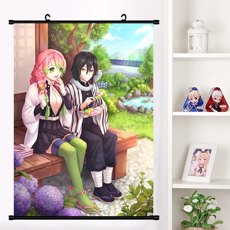 2020 Vroče Anime Kanroji Mitsuri Demon Slayer Kimetsu ne Yaiba Steno, se Pomaknite Zidana Plakat Steni Visi Plakat Otaku Home Decor Art