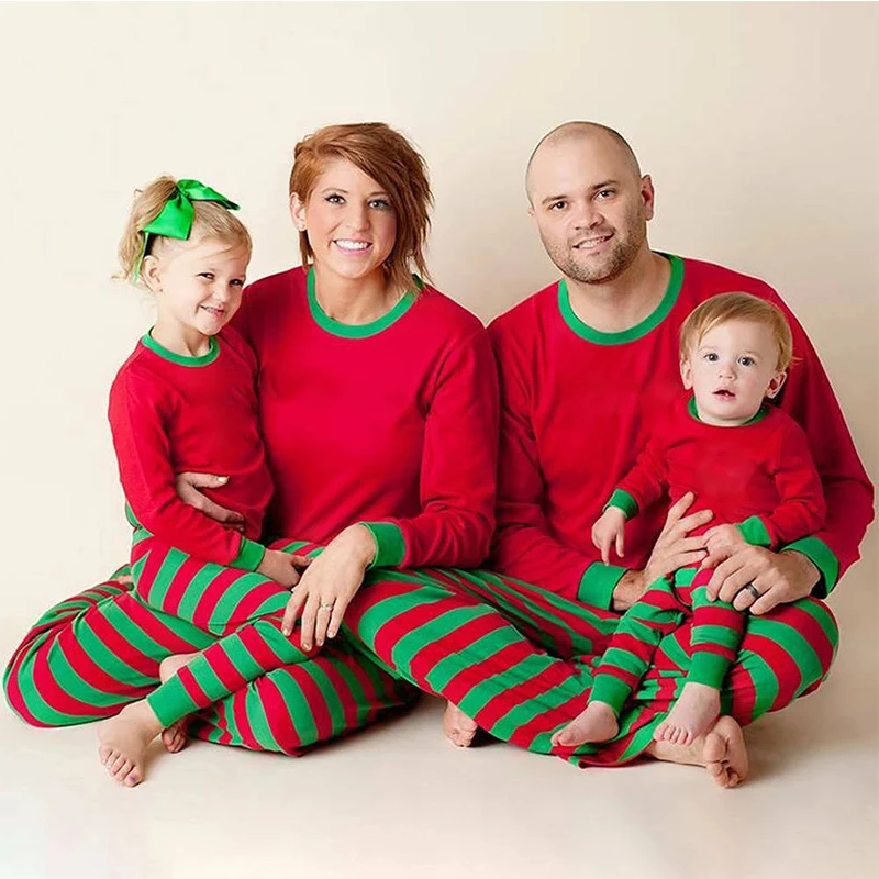 Božič Družinski Pižamo Določa Ujemanje Izloča Sleepwear Pižamo Ženske, Otroka, Otroški Trak More Pozimi Družine Določa