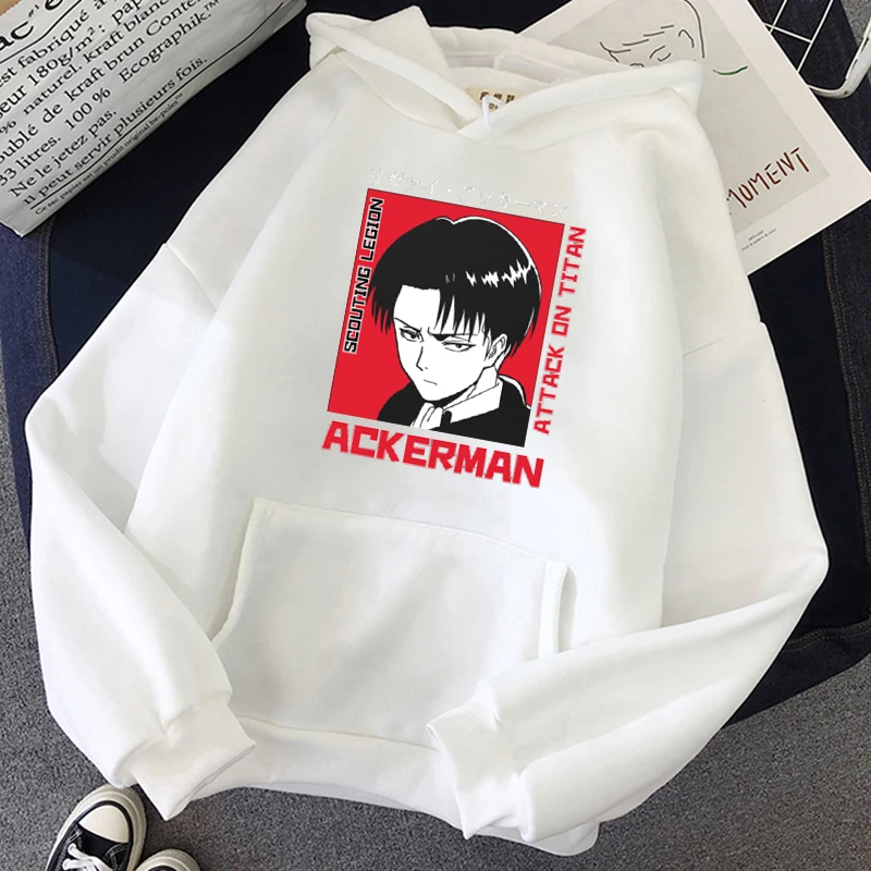 Napad Na Titan Levi ženski pulover s kapuco Japonski Anime Unisex Majica za Moške Priložnostne Hoodies Mladinska Hip Hop Kul Kapičastih Pulover