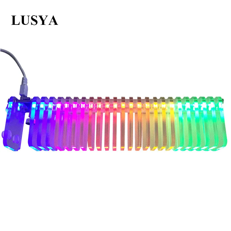 Lusya KS25 Zvočni Nadzor VU Merilnik Zvoka, Kristalno Stolpec Audio Level Meter LED Glasbeni Spekter DIY Kompleti VU Stolp T0347