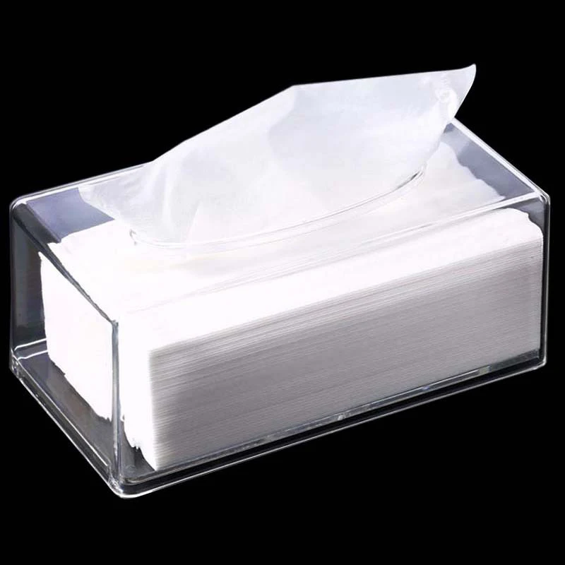 Tkiva Polje Pregleden Pravokotne Akril Moda Papir Škatla za Shranjevanje Tkiva Primeru Tkiva Držalo za Restavracije, Hoteli Domov