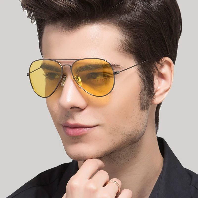 KATELUO 2020 Anti-glare Voznika Očala za Moške Rumena Leča Nočno Vizijo Očala Polarizirana Moške Vožnjo sončna Očala K3025