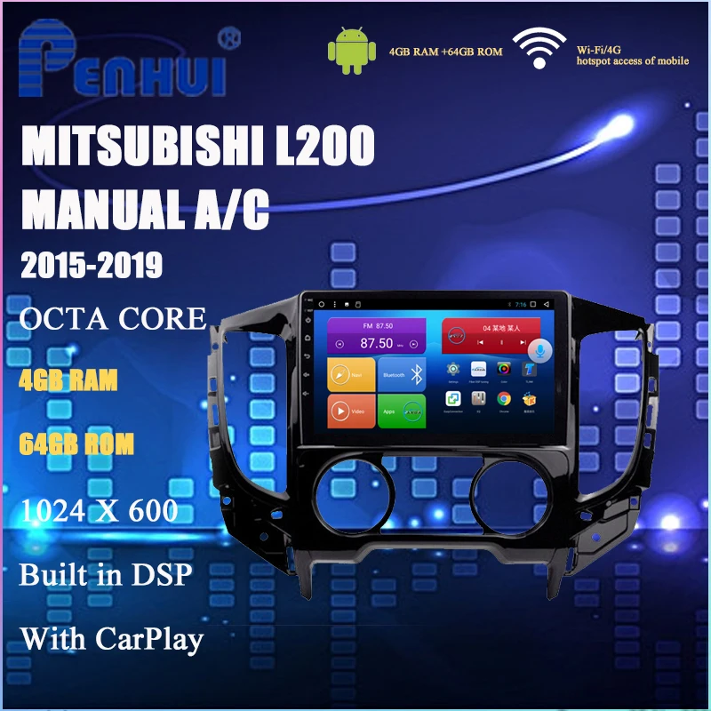 Avto DVD za Mitsubishi L200 Trion Starex (-2019) Ročni/C avtoradio Večpredstavnostna Video Predvajalnik Navigacija GPS Android 10.0