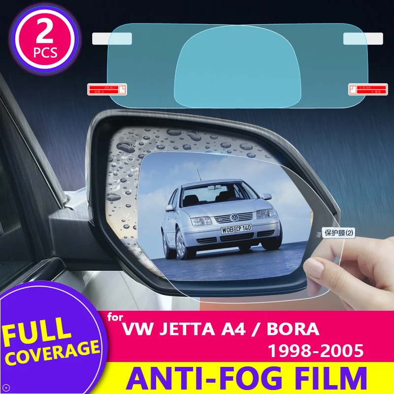 Polno Kritje Anti Meglo Rainproof Film za Volkswagen VW Jetta A4 MK4 Bora 1J 1999~2006 TRearview Ogledalo Zaščitno folijo 2000 2005