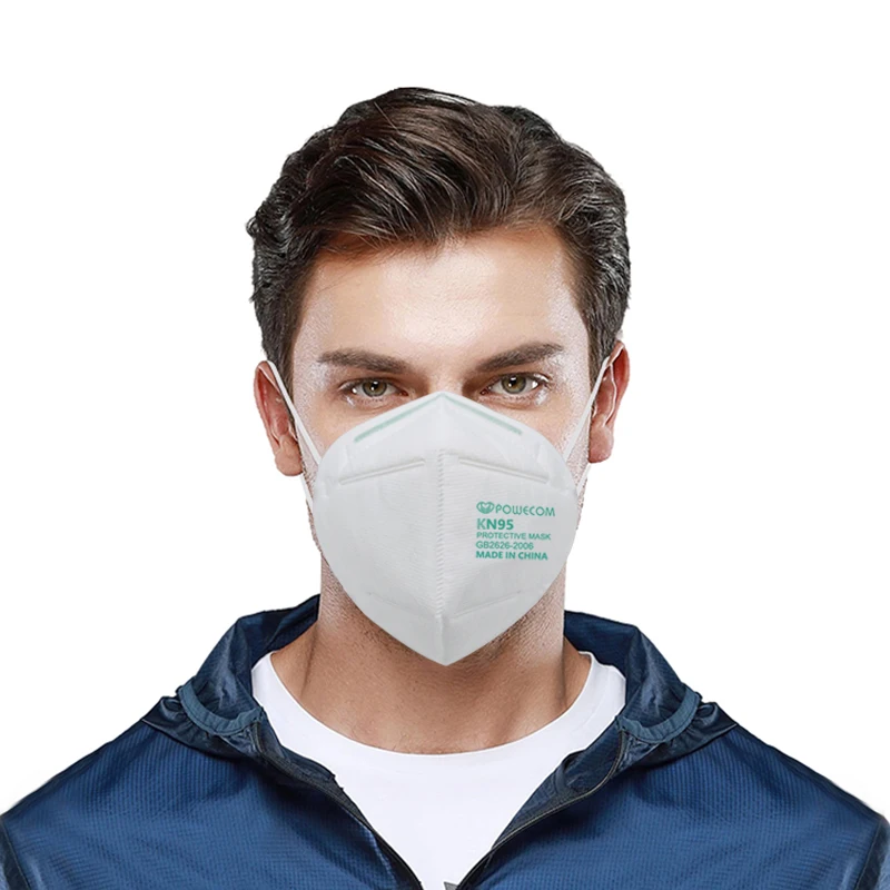 POWECOM 5 Slojni Filter FFP2 CE Masko KN95 Zaščitne Maske 95% delcev PM2.5 Dihanje razpoložljivi Usta Žarilna Kritje masko