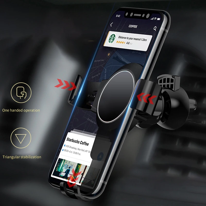Avto Nosilec za Telefon Samsung S20 Ultra Opomba 10+GPS Vent Gori Težo podporno Stojalo Za iPhone SE 2020 11 Max Pro XS ABS Nosilec