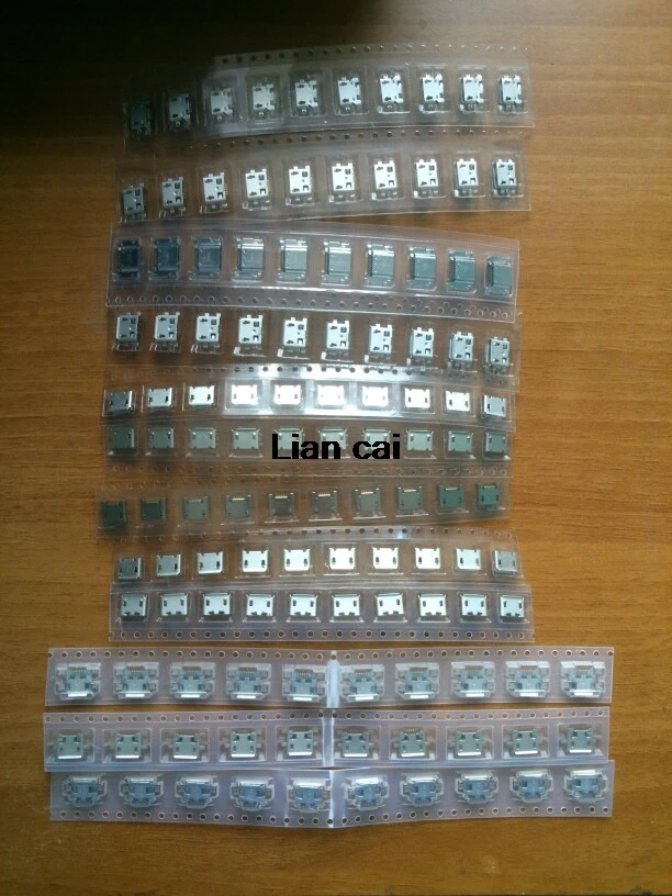 120pcs 10pcs vsak za 12 vrste Mikro USB 5Pin jack rep vtičnice Priključek mikro usb vrata sockect za samsung Lenovo, Huawei ZTE HTC