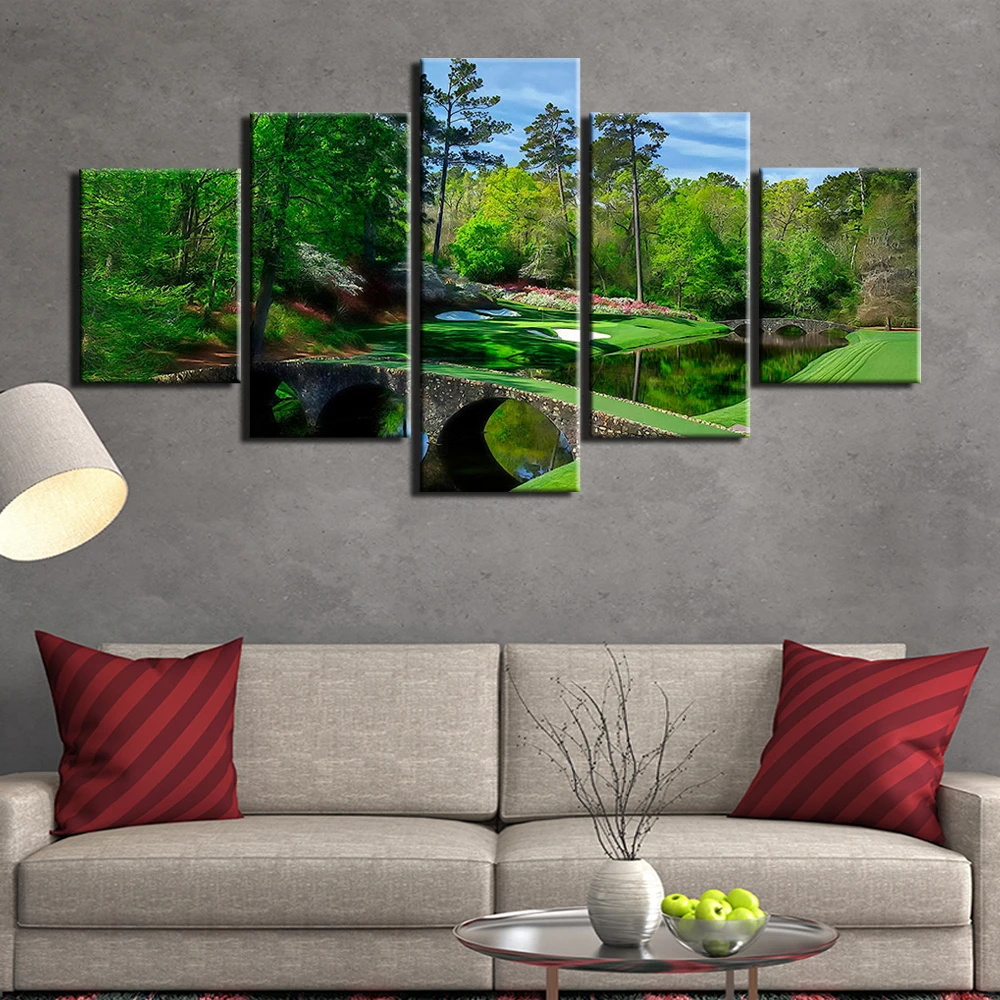 Sodobne HD natisnjeni slikarstvo doma dekor 5 kosov za golf platna slike stenskih slikah, za dnevno sobo, plakatov in fotografij