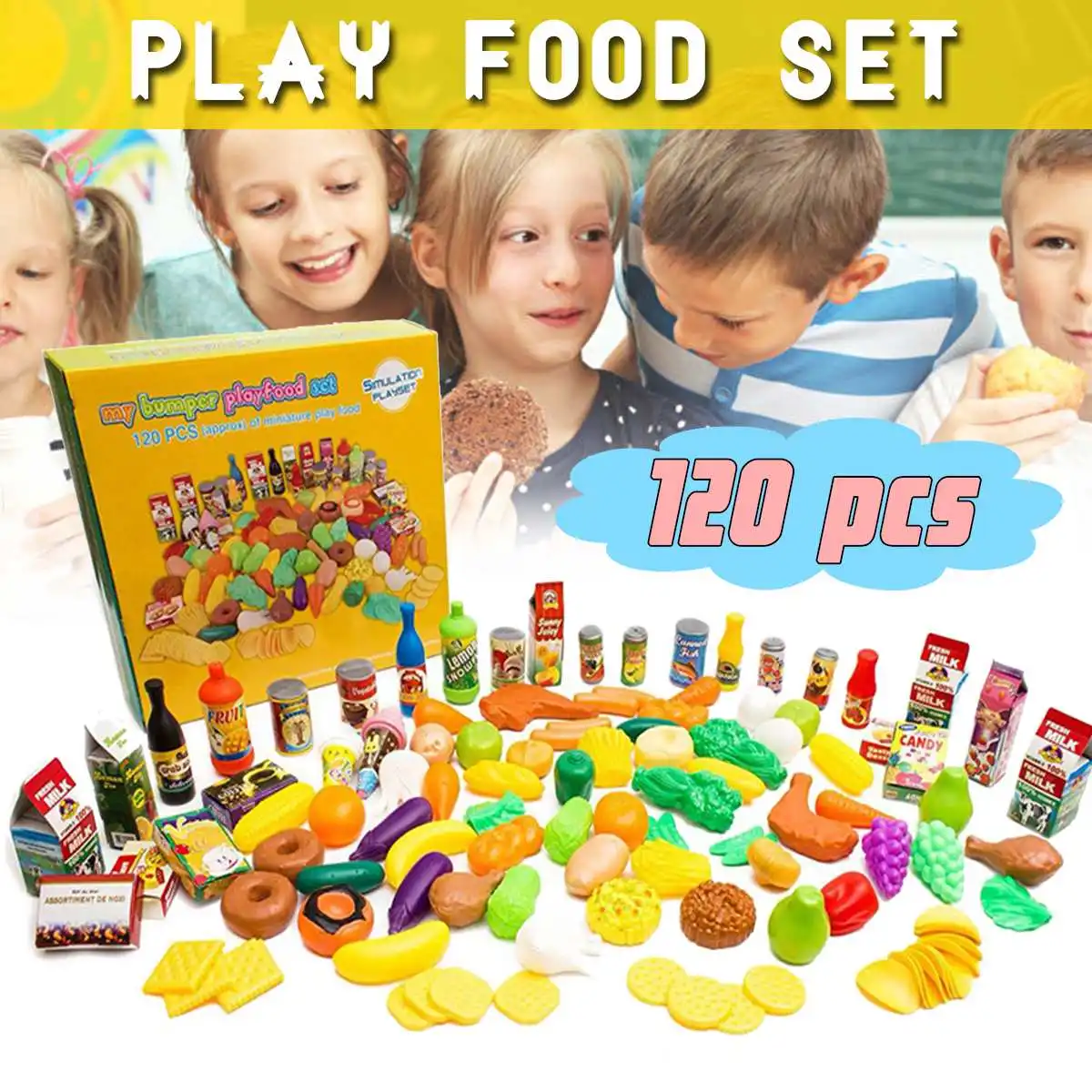 140Pcs Rezanje Sadja, Zelenjave Pretvarjaj se Igrajo Otroci, Kuhinja Igrače Miniature Varnost Hrane Niz Izobraževalnih Klasična Igrača za Otroke