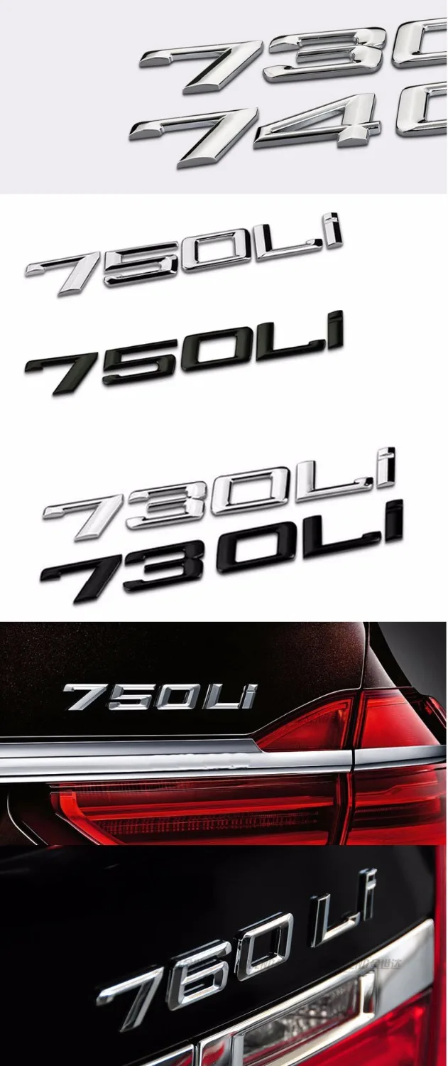 1set Prvotni Načrt peroformance Avto emblem 730i 735i 740i 745i 750i 760i stciker značko avto shranjevanje za BMW 7series E38 E65 F01