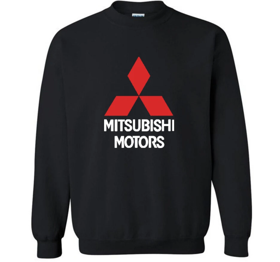 Moda Bombaž Moški Puloverji s kapuco Avto Mitsubishi Logotip Tiskanja Runo O-Vratu puloverju Sweatshirts HipHop Harajuku Ulične Moških Oblačil