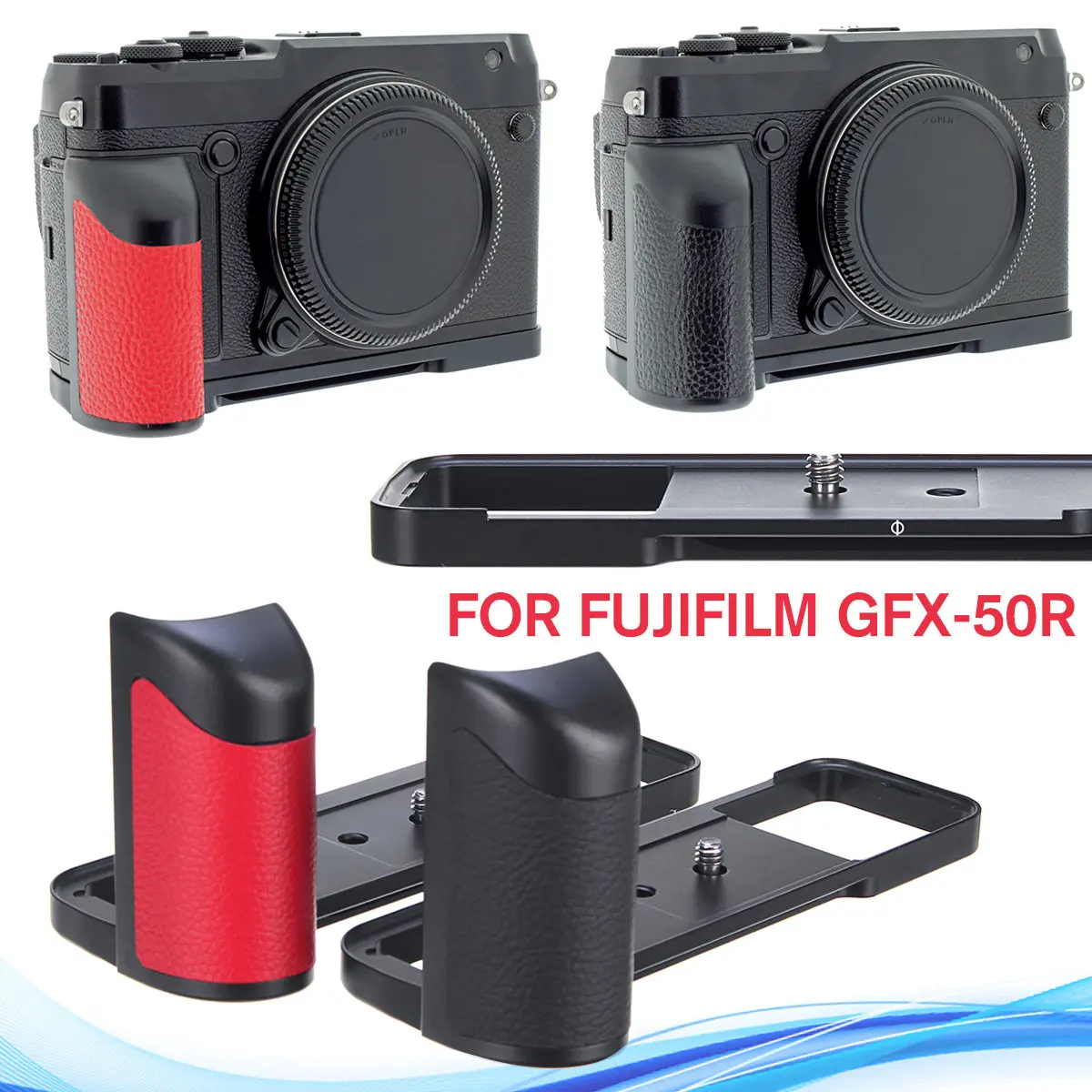 Fotoaparat Navpično Ustrelil Ročaja Hitro Sprostitev L Ploščo Nosilec Nosilec za Fujifilm GFX-50R Kamere, Stojala