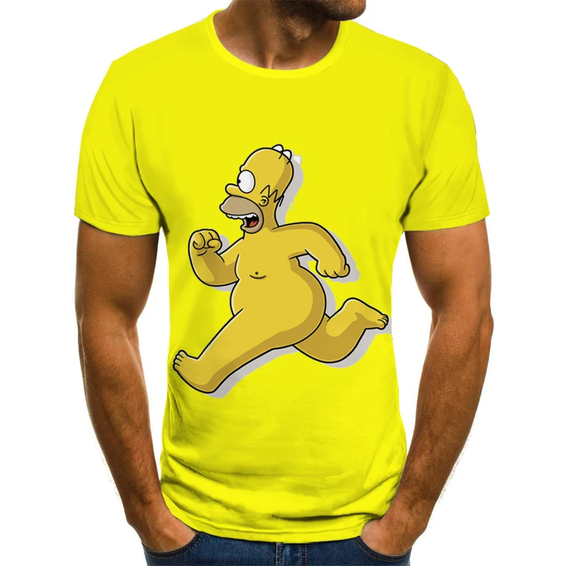 Nova 3D Cartoon Simpsons Ulične za Moške in Ženske majice Harajuku T-majice Smešno in Zabavno Oblačila Najstnik, T-majice