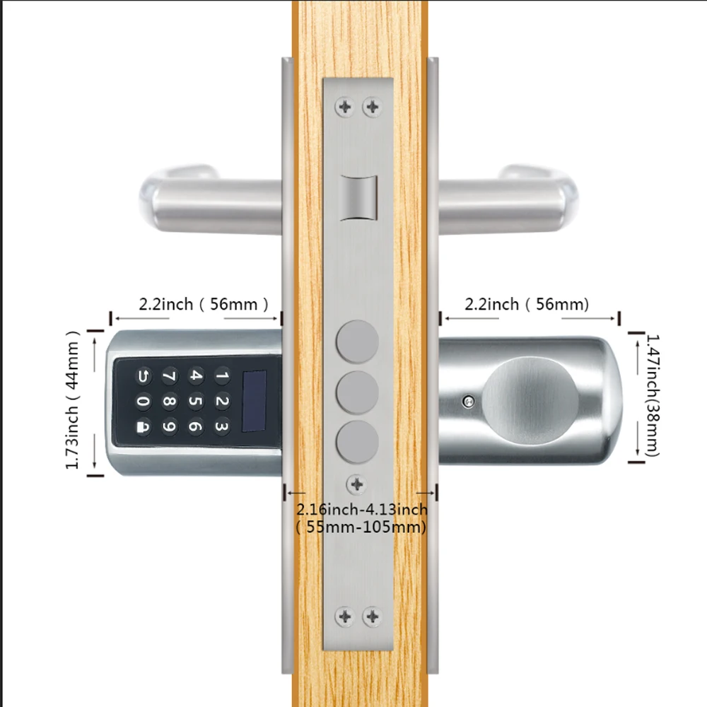 L6PCB Smart Lock Valj, Digitalno Elektronsko Zaklepanje Vrat, APP tipkovnica RFID Kartice Zaklepanje Vrat za Apartma