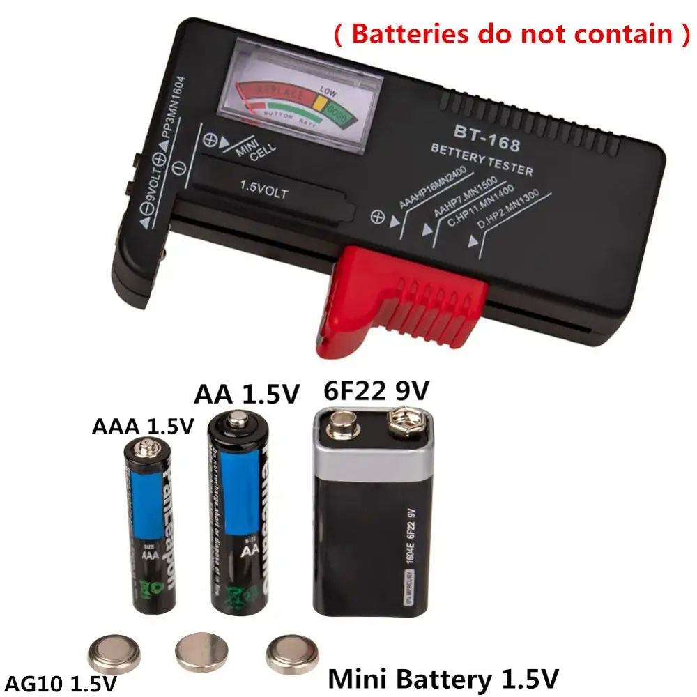 BT-168/D/PRO Kazalec Tip Zmogljivost Baterije Tester za Baterije Tester Moč Tester za AAA, AA, C, D, 9V in Majhnih Baterij