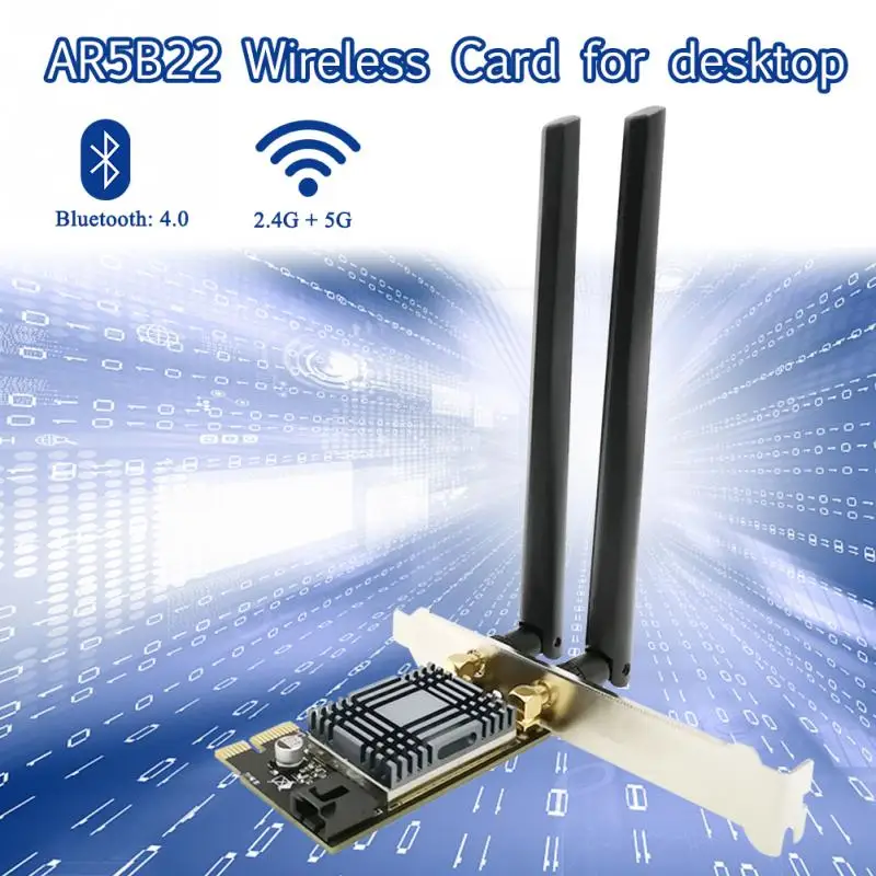 N1202 AR5B22 2.4 G 5G Tok Lahke Brezžično WIFI Omrežje Sim Dual Band Večfunkcijsko Pcie Za Namizni RAČUNALNIK Bluetooth 4.0