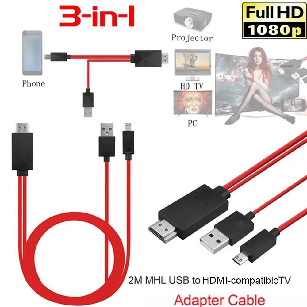 MHL Mikro USB za HDMI 1080P HD TV Kabel Adapter Za Android D7U8