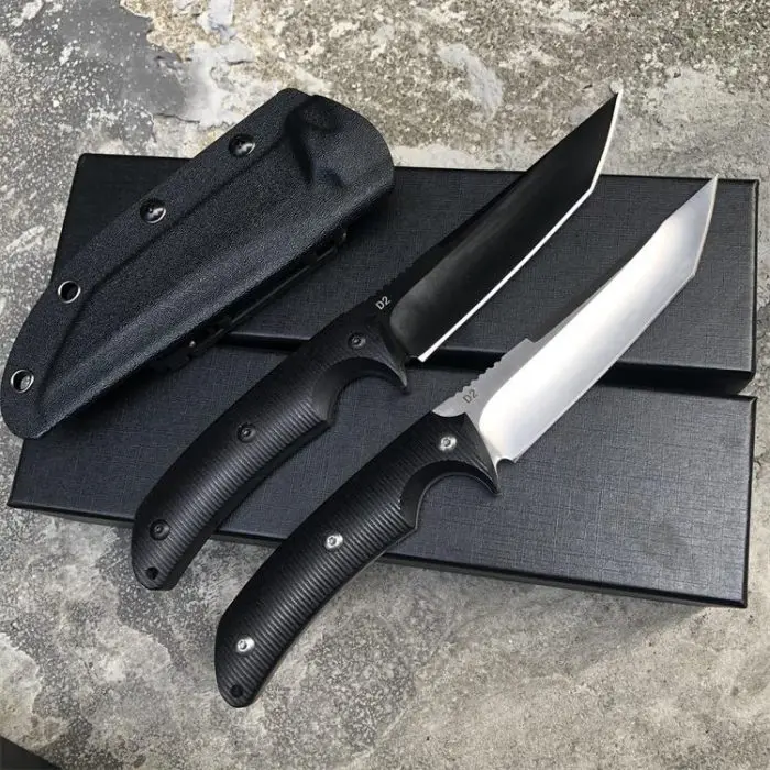 Trskt D2 Kampiranje Nož ,G10 Ročaj S K Kydex za 0,5 cm Debeline 60HRC ,Zunanji Preživetje Taktično Lovski Noži Dropshipping
