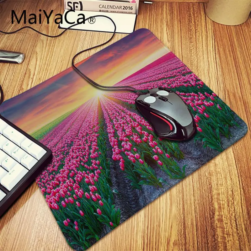 Maiyaca Tulipanov cvet ozadje igralec igra preproge Mousepad Zaklepanje Rob Gaming Mouse Pad Igralec Igra Mouse pad Anime Mousepad
