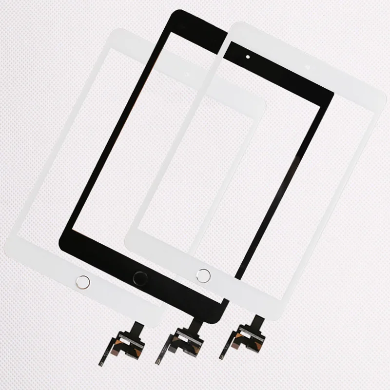 10pcs/veliko Dobre Kakovosti Za iPad mini 1/2 mini 3 Zaslon na Dotik Skupščine Plošča Z Home Gumb + IC Priključek