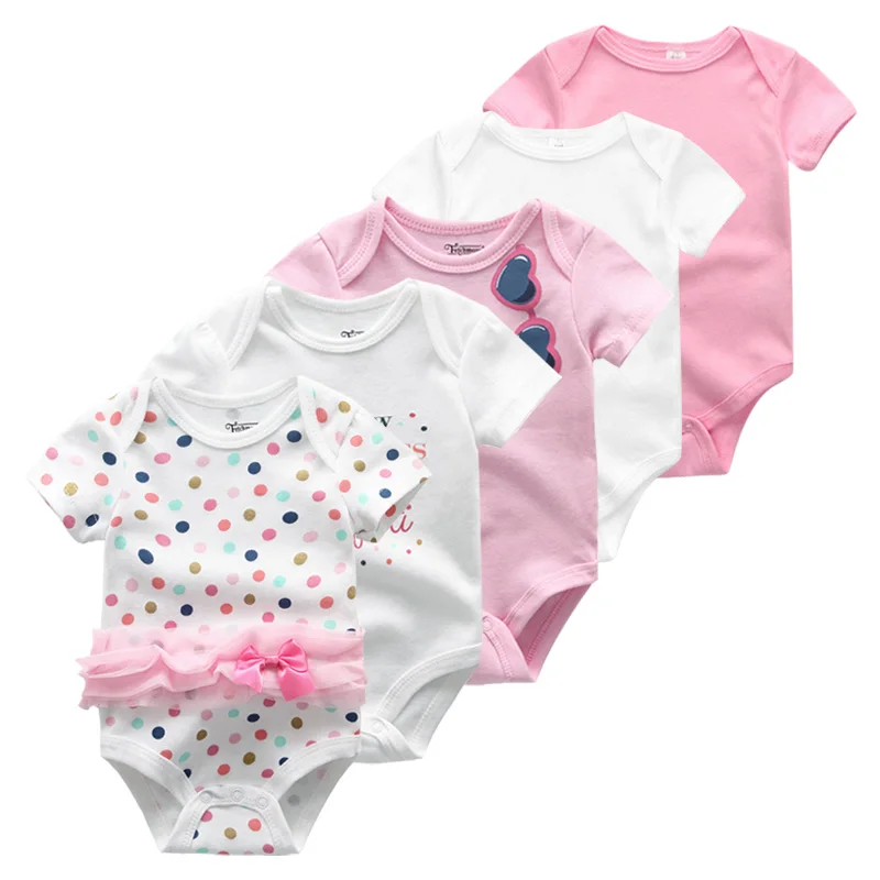 2019 5PCS/Veliko Dekle Obleko Baby Boy Oblačila Samorog Dekliška Oblačila Baby Bodysuits Dekle Oblačila 0-12M Novorojenčka Bombaž Roupas de bebe