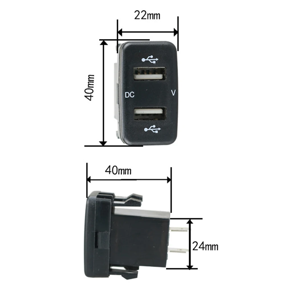 12V-24V Avtomobilski priključek za Polnilnik 4.2 Dvojni Polnilnik USB Vtičnica Napajalni Adapter Vtičnice z LED luči Pametni Telefon Voltmeter za Toyota