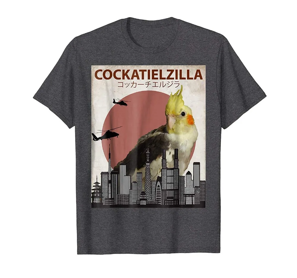 Vroče 2019 Modni Črno Bombažno Majico, Cockatiel Zilla | Smešno Cockatiel T-Shirt Za Cockatoo Ljubitelje Novost T-Shirt