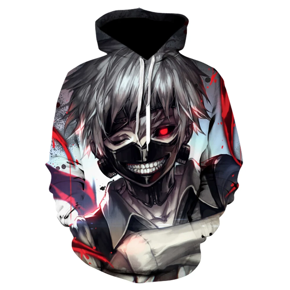 2020 Novo Tokyo Ghoul 3d Tiskanja Hoodies Anime Kaneki Ken Hoodie Visoke Kakovosti Človek Hoodies Priložnostne Svoboden Sweatshirts Camisetas Japonska