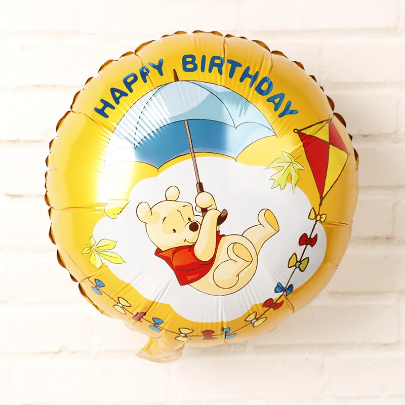 5pc/Lot 18 inch Risanka Winnie The Pooh Temo Aluminijeva Folija Baloni Stranka Dekoracijo Baloni Vrtenje Balonom, Rojstni dan Dobave