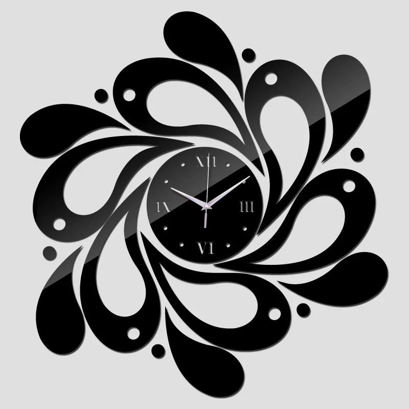 Akril Ogledalo stenske nalepke watch ure doma dekoracijo ura Quartz Dnevna Soba Moderne 3d brezplačno nove planila dostava