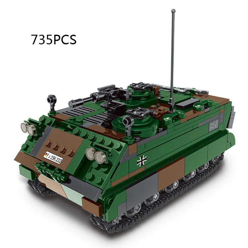 WW2 vojaški M113 Oklepnih Prevoznik MODEL batisbricks moc gradnik svetovno vojno nemčiji sil vojske opeke igrače MTW VOZILA