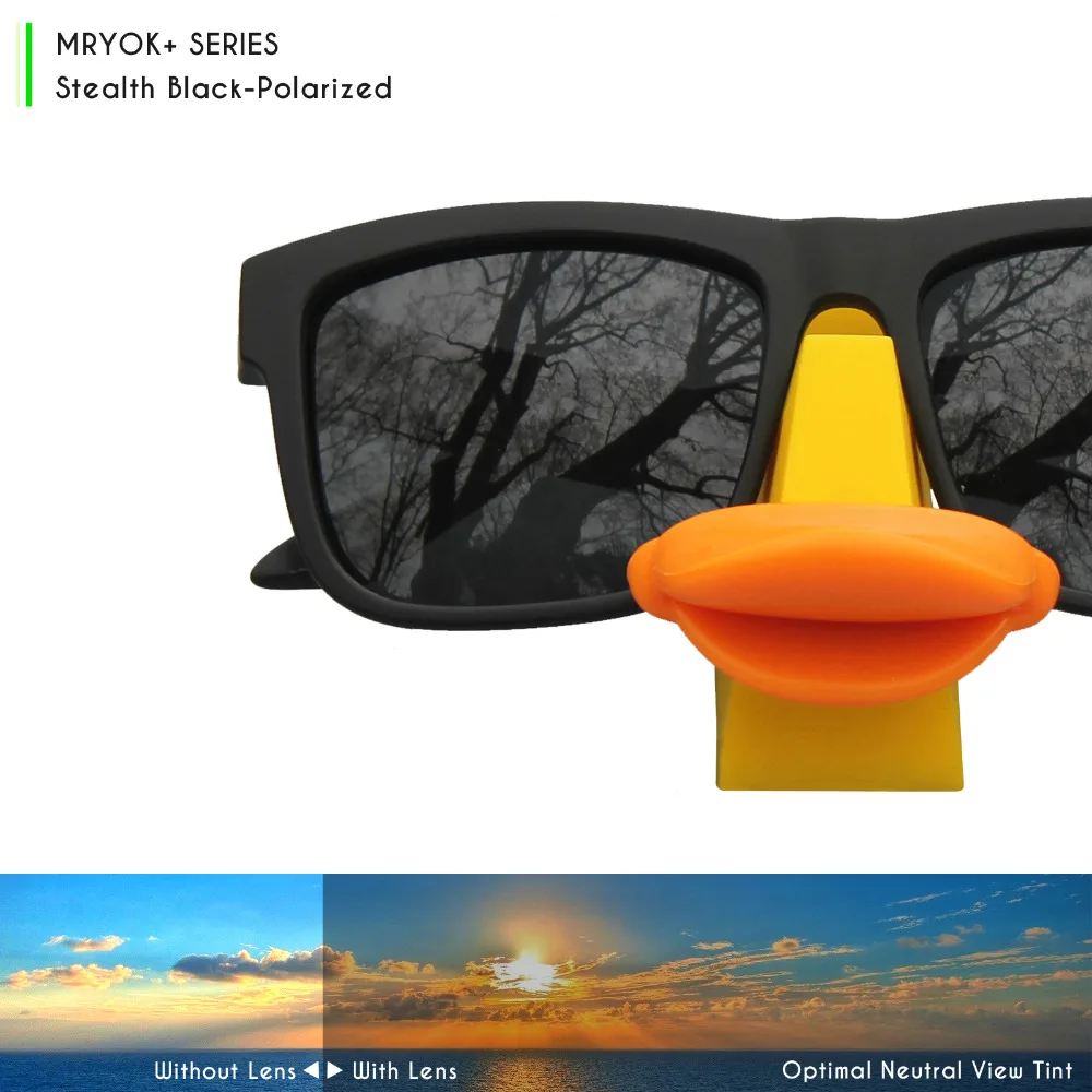 Mryok+ POLARIZIRANA Upreti morsko vodo Zamenjava Leč za Oakley Gorivnih Celic sončna Očala Stealth Črna