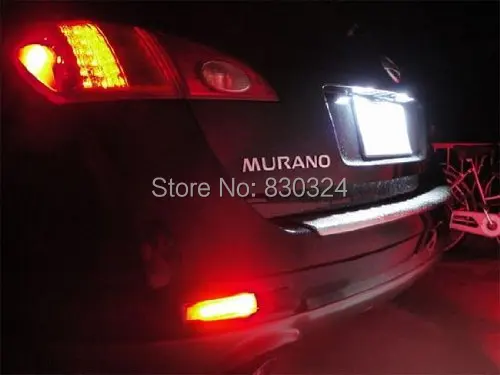 2X Črna Prekajene Objektiv Zadnji Odbijač Reflektor LED Rep Zavorna Luč Za Nissan Juke Z51 Murano Infiniti FX FX35